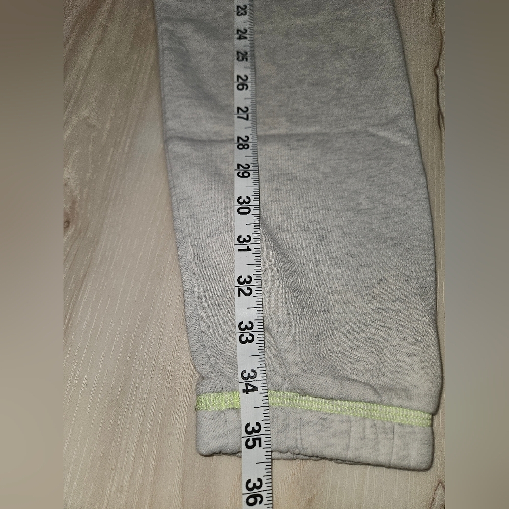 GAP Light Gray Sweat Joggers with Neon Yellow Drawstring - Picture 4 of 12